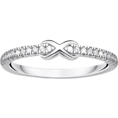 Thomas Sabo Charm Club Infinity Ring - Silver/Transparent