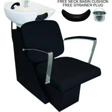 Backwash Salon Hair Chair Sink Barber Hairdressing Back Washing Black