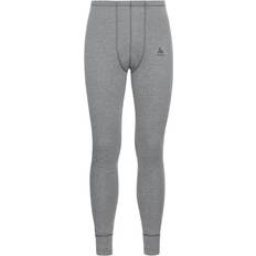 Polyester Base Layer Trousers Odlo Active Warm Eco Base Layer Pants Men - Steel Gray Melange