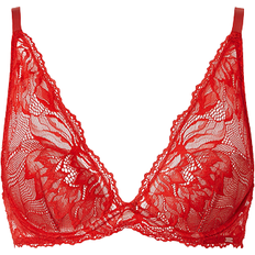 Calvin Klein Seductive Comfort Plunge Bra - Rustic Red