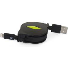 Muvit Retractable USB A-Lightning 1m