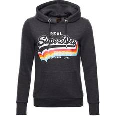 Superdry Vintage Logo Overhead Hoodie - Charcoal Marl