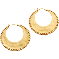 Monica Vinader Deia Beaded Large Hoops - Gold