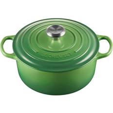 Le Creuset Bamboo Green Signature with lid 4.2 L 24 cm