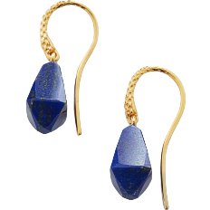Lapis Earrings Monica Vinader Doina Gemstone Wire Earrings - Gold/Blue