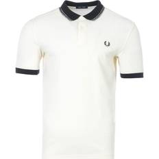 Fred Perry Beige Polo Shirts Fred Perry Space Dye Tipped Polo Shirt - Ecru