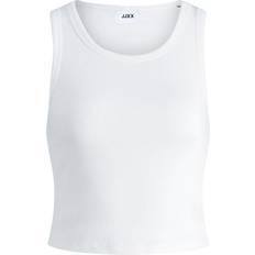 Jack & Jones Slim Tank Tops Jack & Jones Fallon Rib Line Tank Top - Bright White