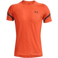 Under Armour HeatGear 2.0 Emboss Short Sleeve T-shirt Men - Blaze Orange/Jet Gray