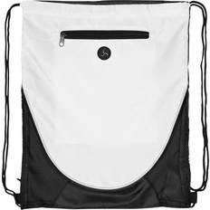 White Gymsacks Bullet The Peek Drawstring Cinch Backpack - White/Solid Black