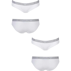 Emporio Armani White Knickers Emporio Armani Logo Briefs 2-pack - White