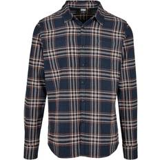 Urban Classics Campus Checked Shirt - Dark Blue/Rust Red