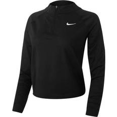 Nike Slim Jumpers Nike Court Dri-FIT Victory Long-Sleeve 1/2-Zip Tennis Top Women - Black/White