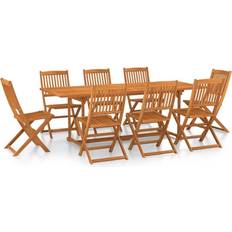 vidaXL 3086988 Patio Dining Set, 1 Table incl. 8 Chairs