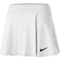 Short Skirts - White Nike Court Dri-FIT Victory Flouncy Tennis Skirt Women - White/Black