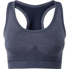 Tridri Seamless 3D Fit Multi Sport Denim Look Bra - Indigo Denim