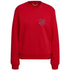 Adidas Women's Five Ten Cropped Sweatshirt - Red