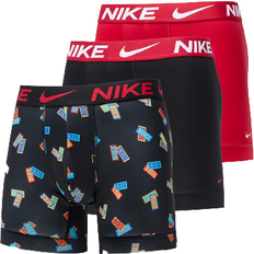 Boxers - Red Men's Underwear Nike Men Boxer Shorts 3-pack - Sticker Print/Hibiscus/Black