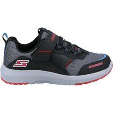 Skechers Boy's Dynamic Tread Top Speed Leather Trainers - Black/Red