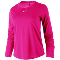 Nike Dri-FIT One Standard Fit Long-Sleeve T-shirt Women - Active Pink/White