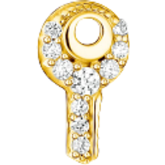 Thomas Sabo Charm Club Single Key Ear Stud - Gold/Transparent