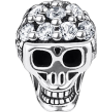 Thomas Sabo Charm Club Single Skull Ear Stud - Silver/Transparent