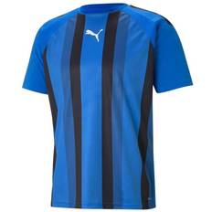 Puma TeamLIGA Striped Football Jersey Men - Electric Blue Lemonade/Black/White