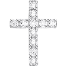 Thomas Sabo Charm Club Single Cross Ear Stud - Silver/Transparent