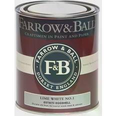 Farrow & Ball Estate No.1 Wood Paint, Metal Paint, Radiator Paint Lime White 0.75L