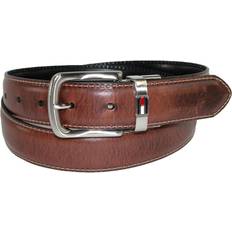 Tommy Hilfiger Flag Logo Leather Reversible Belt - Brown/Black