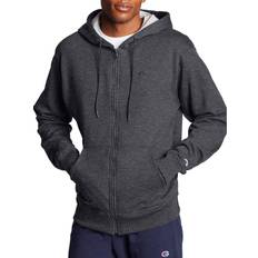 Champion Powerblend Fleece Full Zip C Logo Hoodie - Granite Heather