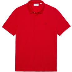 Lacoste Paris Regular Fit Stretch Cotton Piqué Polo Shirt - Red