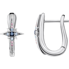 Thomas Sabo Royalty Star Hoop Earrings - Silver/Multicolour