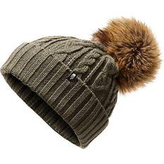 The North Face Women's Oh-Mega Fur Pom Beanie - New Taupe Green