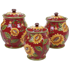 Certified International Sunset Sunflower Kitchen Container 3pcs