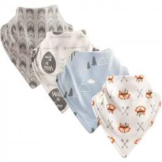 Luvable Friends Baby Boy Cotton Bandana Bibs Wild Free 4-pack