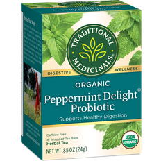 Traditional Medicinals Organic Peppermint Delight Probiotic Tea 24g 16pcs