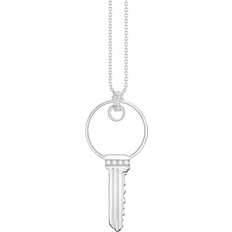 Thomas Sabo Key Necklace - Silver/Transparent