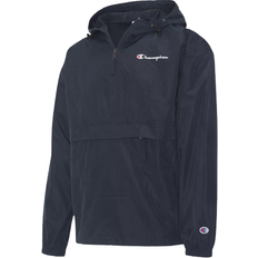 Champion Script Logo Packable Jacket Unisex - Navy