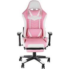 CorLiving Ergonomic Gaming Chair - Pink/White