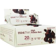 Think Think Products thinkThin Protein Bars Box Brownie Crunch 10 Bars