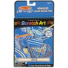 Melissa & Doug Fairy Tales Vehicles Scratch Art Color Reveal Pad