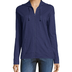 Hanes Women's Slub Jersey Hoodie - Navy