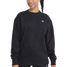 Champion Powerblend Fleece Oversized Crew Sweatshirt - Black