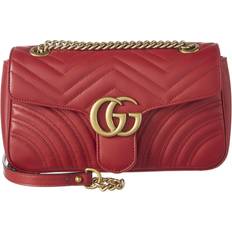 Gucci GG Marmont Small Matelassé Shoulder Bag - Red