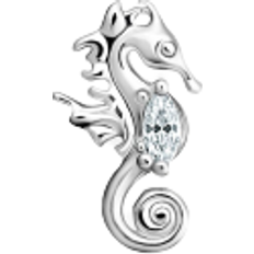 Thomas Sabo Charm Club Single Seahorse Ear Stud - Silver/Transparent