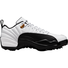 Nike 40 ⅔ Golf Shoes Nike Air Jordan 12 Low - White/Metallic Gold/Taxi/Black