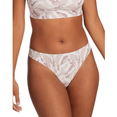 Maidenform Comfort Devotion Flawless No Show Thong - Painted Stripe Print Gloss