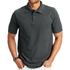 Hanes FreshIQ X-Temp Pique Polo Shirt - Charcoal Heather