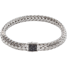 John Hardy Classic Chain Pavé Icon Bracelet - Silver/Black