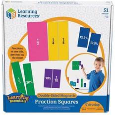 Learning Resources Double Sided Magnetic Demonstration Rainbow Fraction® Squares